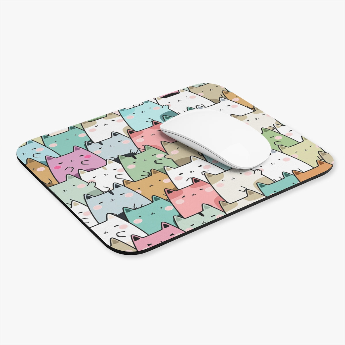 Cats - Color Pattern - Mouse Pad (Rectangle)