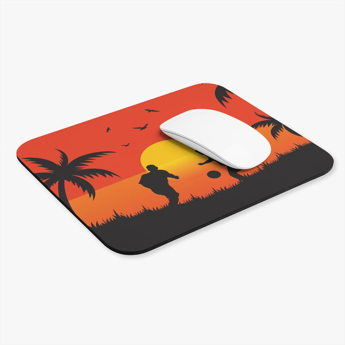 Soccer - Sunset On The Beach - Mouse Pad (Rectangle)