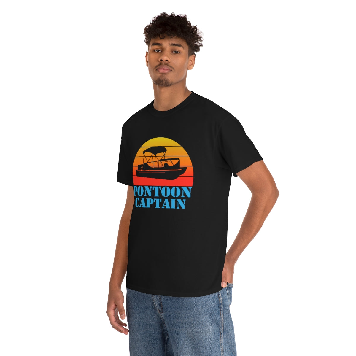 Pontoon Captain - Retro - Unisex Heavy Cotton Tee