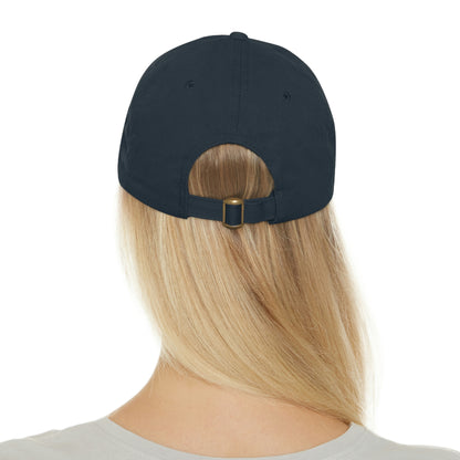 Best Dog Dad Ever - Circle - Dad Hat with Leather Patch (Round)