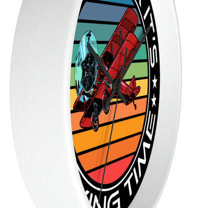 Just Relax - Flying Time - Biplane - Wall Clock