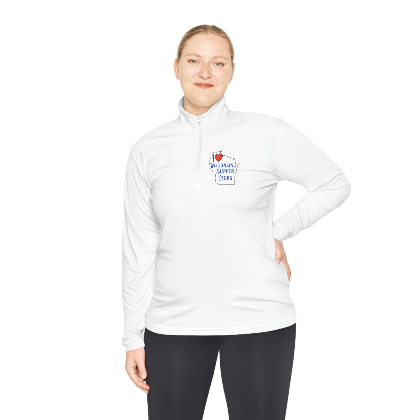 I Love Wisconsin Supper Clubs - Unisex Quarter-Zip Pullover