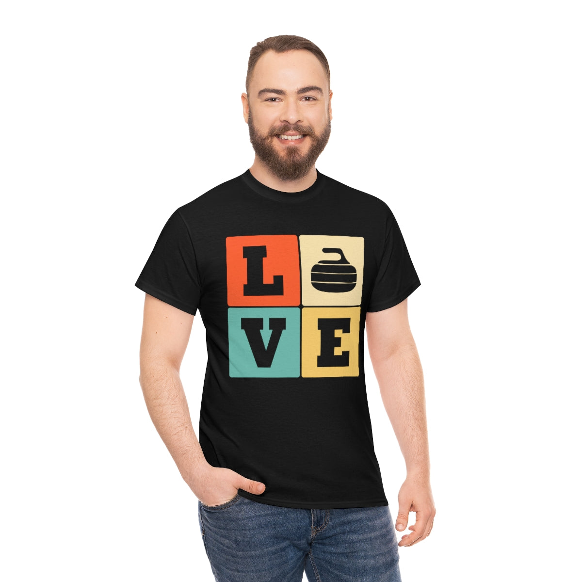 Love - Curling - Unisex Heavy Cotton Tee