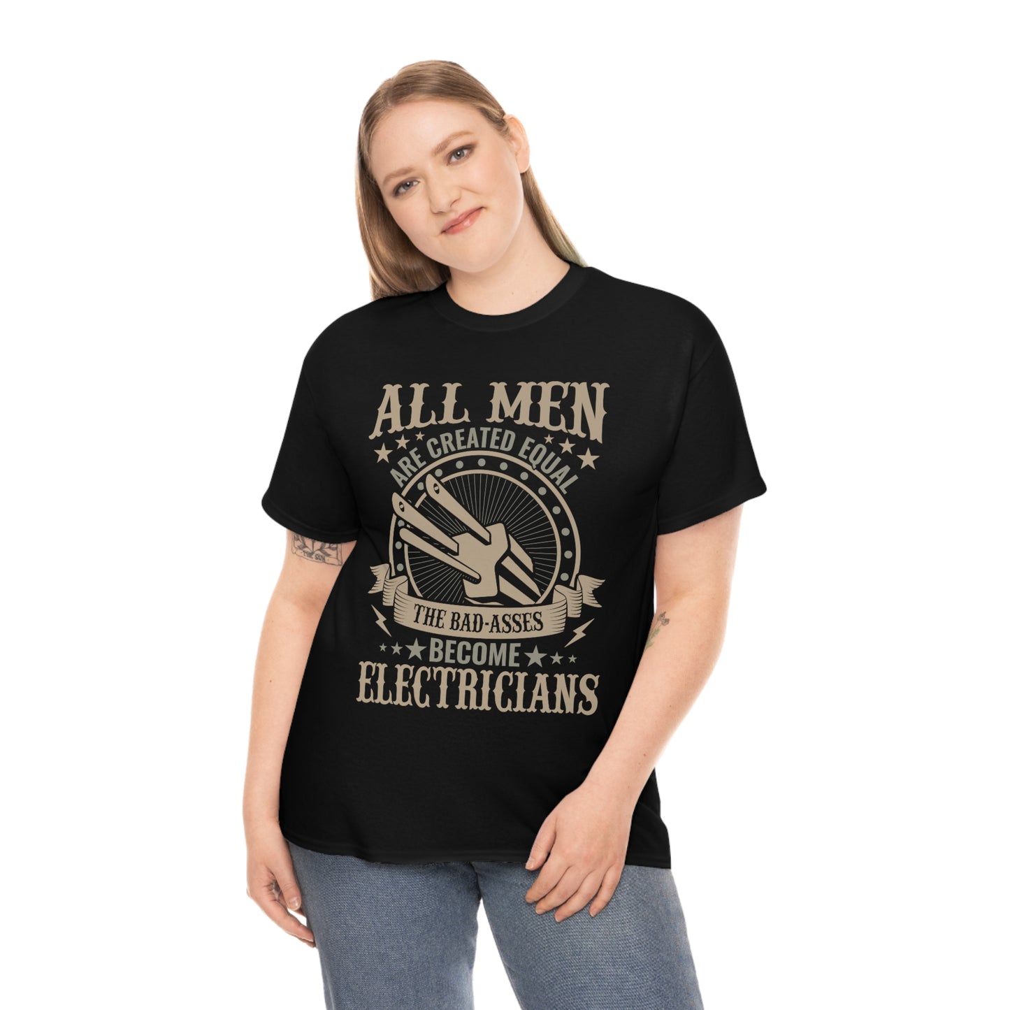 All Men Created Equal - Electrician - Unisex Heavy Cotton Tee