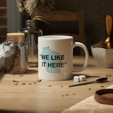 Wisconsin "We Like It Here" - Jumbo Mug, 20oz