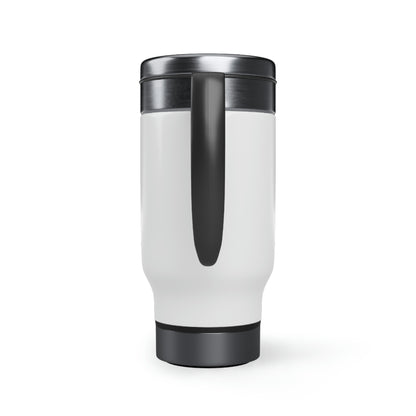 Airplanes And Coffee - Black - Stainless Steel Travel Mug with Handle, 14oz