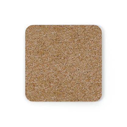 Airplanes And Coffee - Black - Cork Back Square Coaster