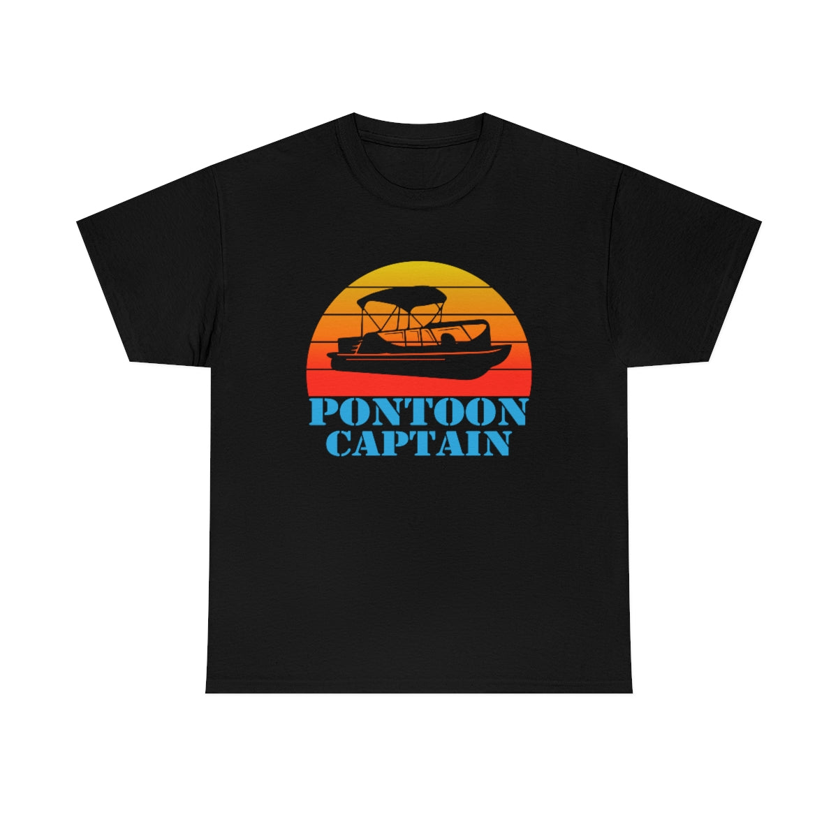 Pontoon Captain - Retro - Unisex Heavy Cotton Tee