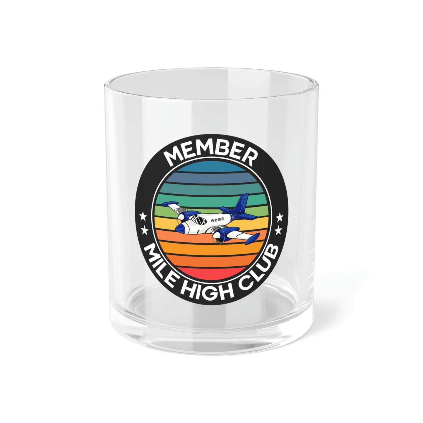 Mile High Club - Member - Circle - Bar Glass