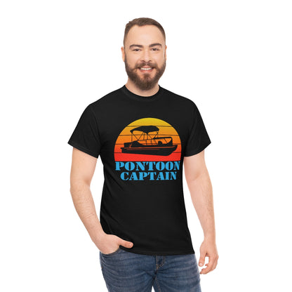 Pontoon Captain - Retro - Unisex Heavy Cotton Tee