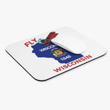 Fly Wisconsin - State Flag - Biplane - Mouse Pad (Rectangle)