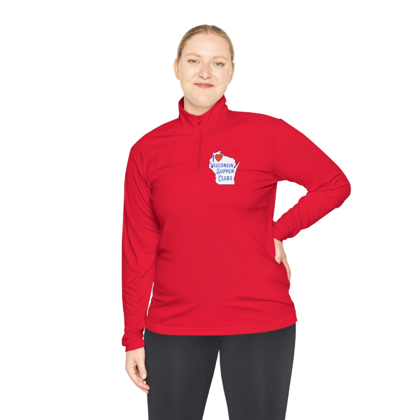 I Love Wisconsin Supper Clubs - Unisex Quarter-Zip Pullover