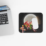 Santa On A Motorcycle In Space - Mouse Pad (Rectangle)