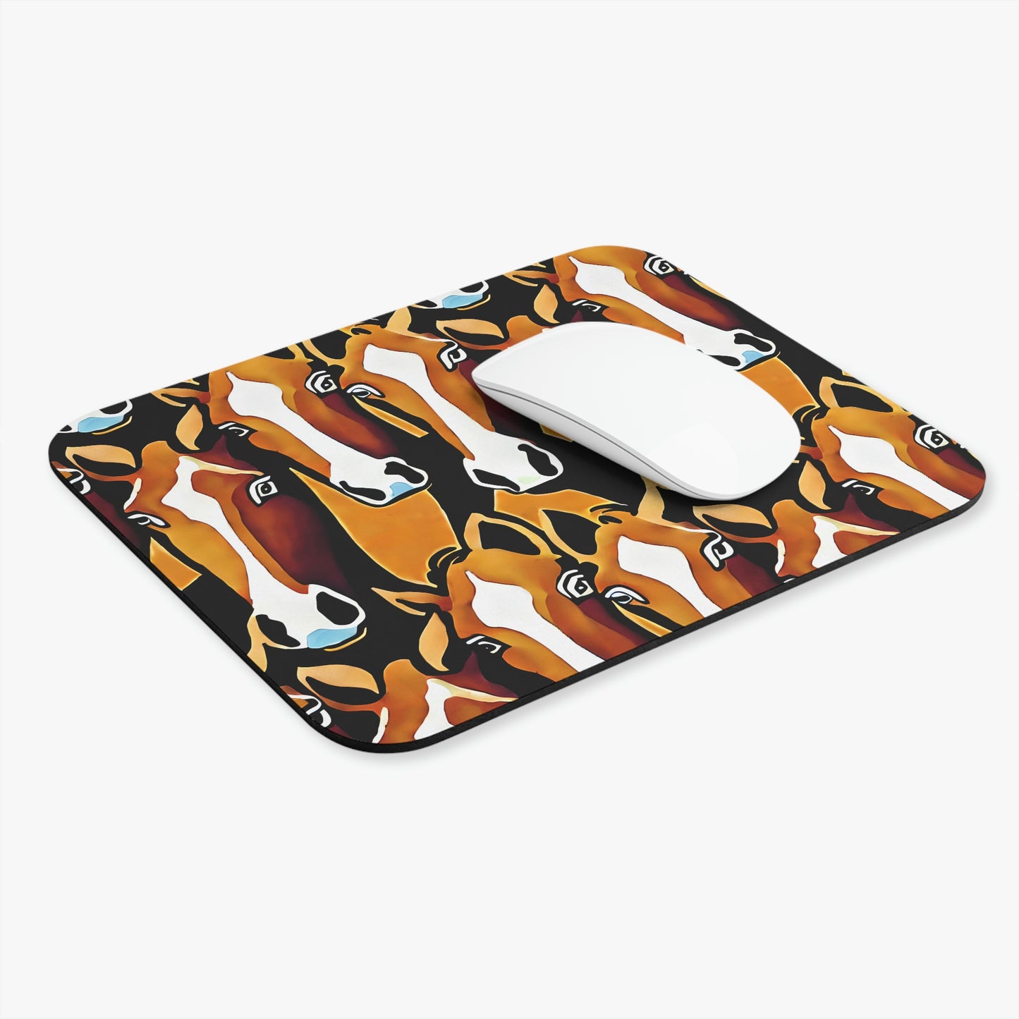 Cartoon Horse Heads - Mouse Pad (Rectangle)