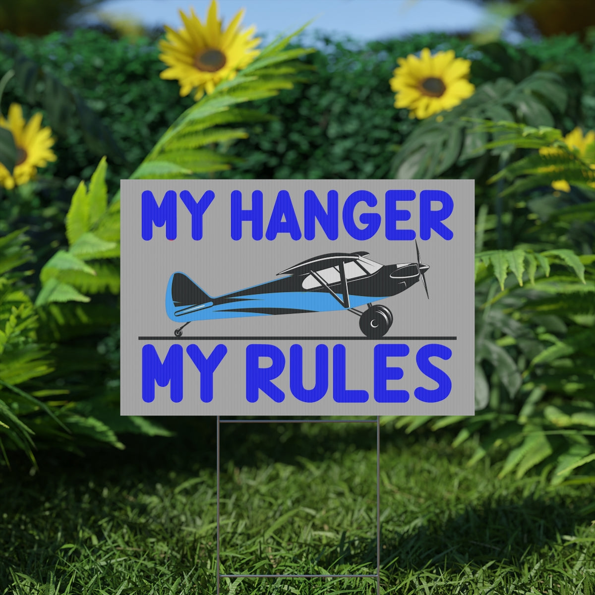 My Hanger - My Rules - 18" x 12" Plastic Yard Sign