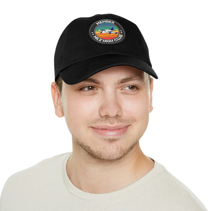 Mile High Club - Member - Circle - Dad Hat with Leather Patch (Round)