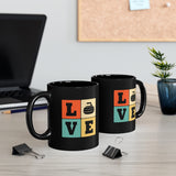 Love - Curling - 11oz Black Mug