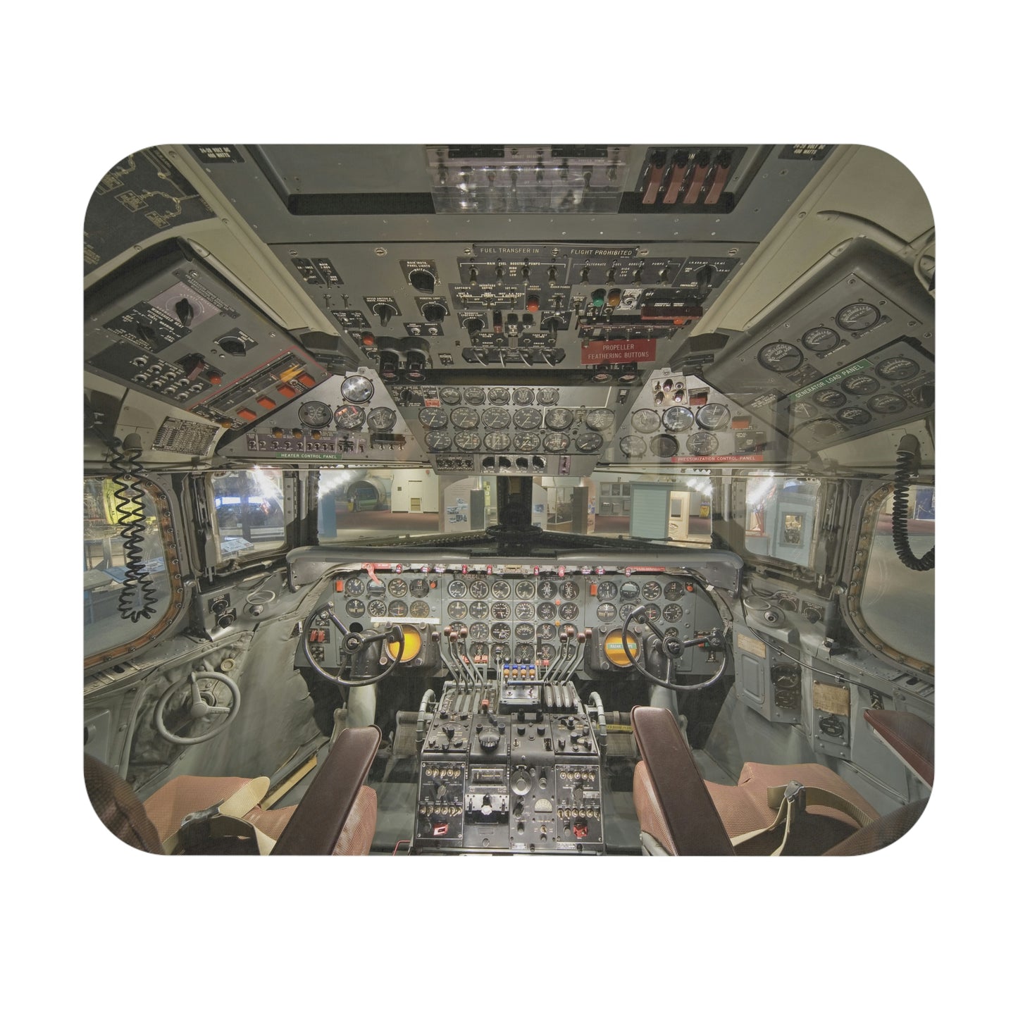 Douglas DC-7 Cockpit - Mouse Pad (Rectangle)