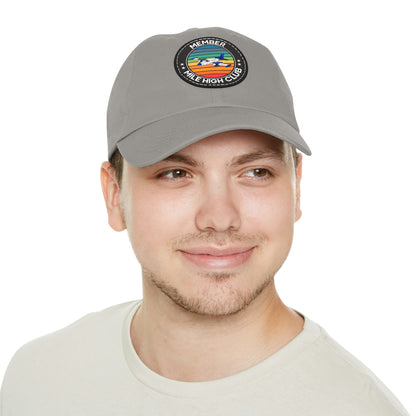 Mile High Club - Member - Circle - Dad Hat with Leather Patch (Round)