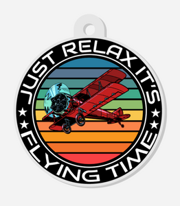 Just Relax - Flying Time - Biplane - Acrylic Keychain