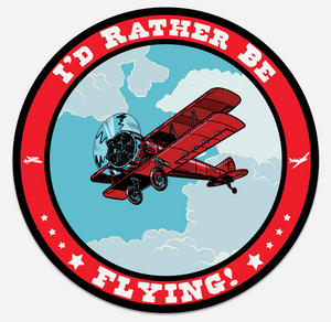 I'd Rather Be Flying - Circle - Coaster - 1 Each