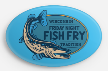 Wisconsin Fish Fry - Oval Button