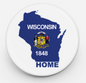 Wisconsin "Home" - 1" Round Button