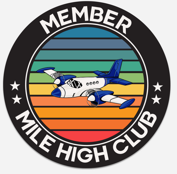 Mile High Club - Member - Circle - Magnet