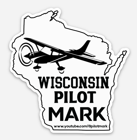 Wisconsin Pilot Mark - YouTube - Die Cut Sticker
