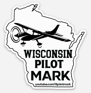 Wisconsin Pilot Mark - YouTube - Die Cut Magnet