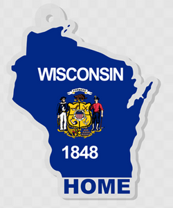 Wisconsin "Home" - Acrylic Charm