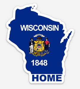Wisconsin "Home" - Vinyl Sticker