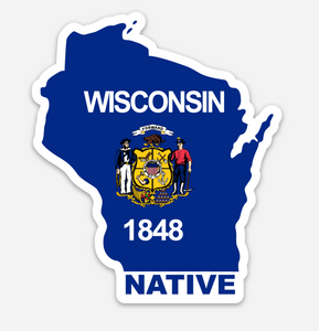 Wisconsin "Native" - Vinyl Sticker