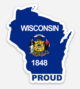 Wisconsin "Proud" - Vinyl Sticker