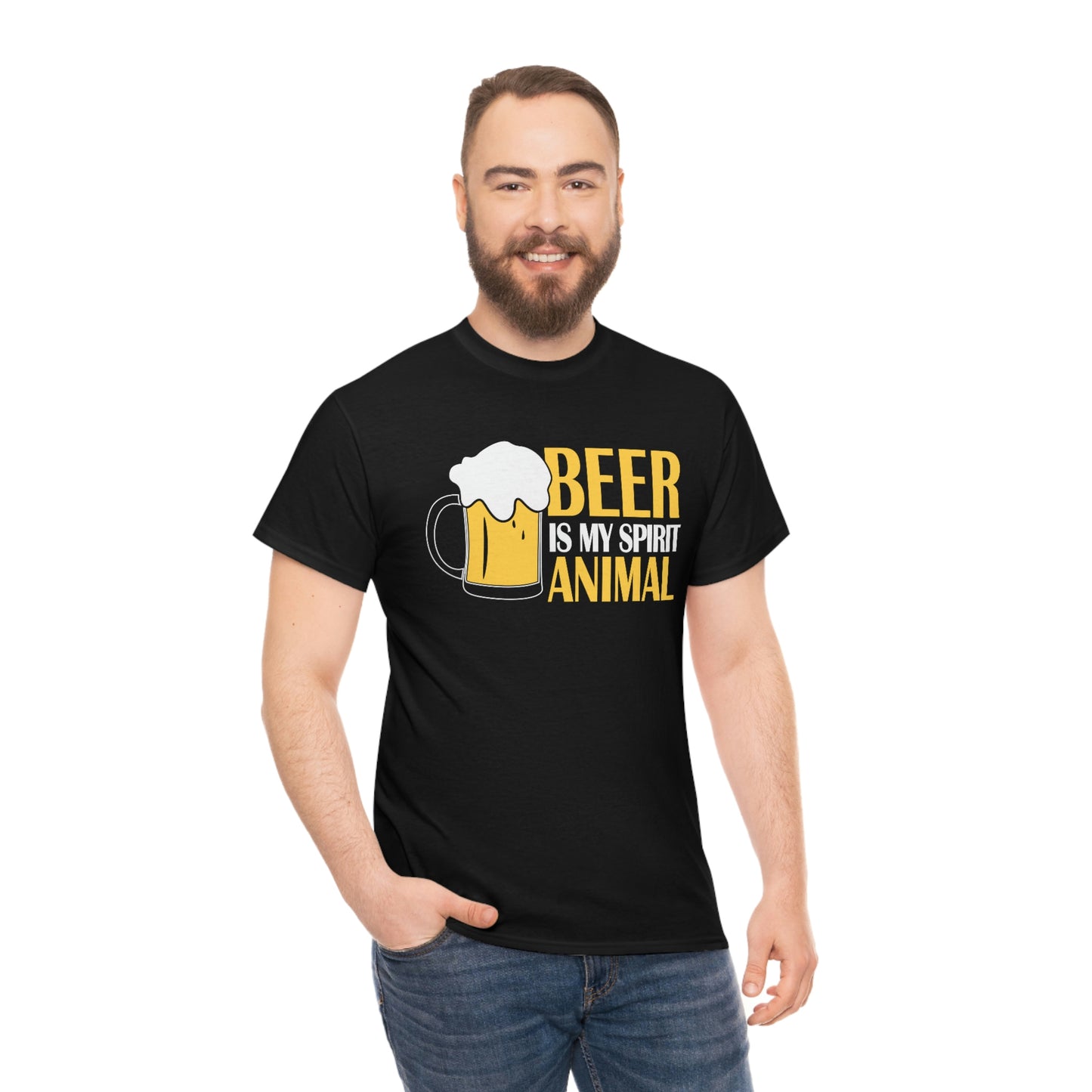 Beer Is My Spirit Animal - Unisex Heavy Cotton Tee