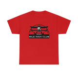 Mile High Club - Biplane - Black - Unisex Heavy Cotton Tee