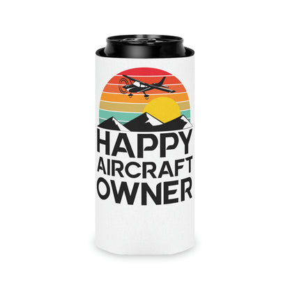 Happy Aircraft Owner - Retro - Can Cooler (Slim)