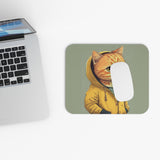 Cat In A Yellow Coat - Mouse Pad (Rectangle)