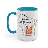 Wisconsin Brandy Old Fashioned - Two-Tone Coffee Mugs, 15oz