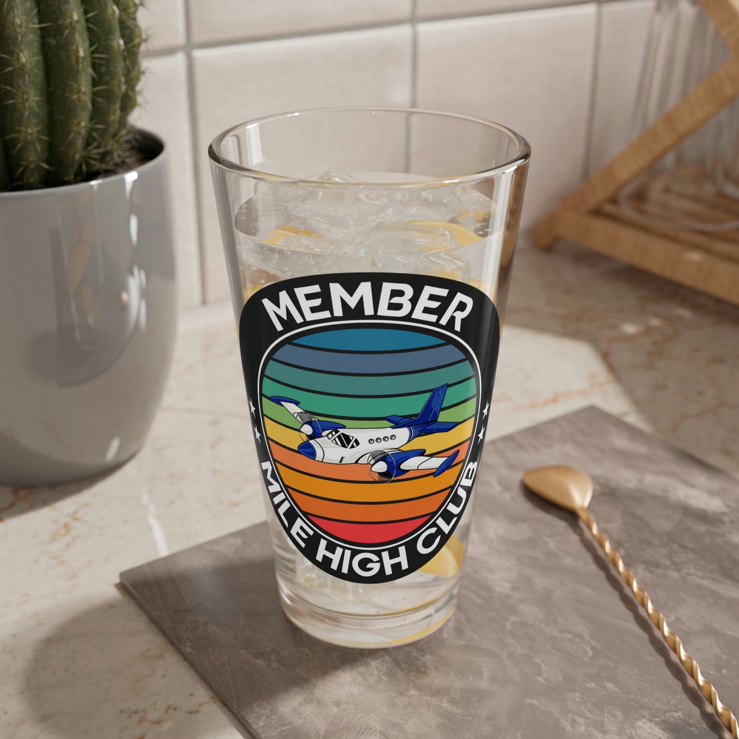 Mile High Club - Member - Circle - Mixing Glass, 16oz