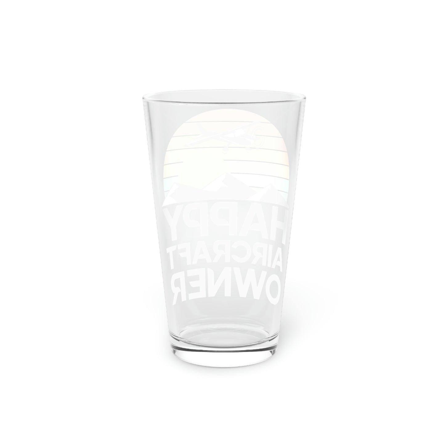 Happy Aircraft Owner - Retro - Pint Glass, 16oz