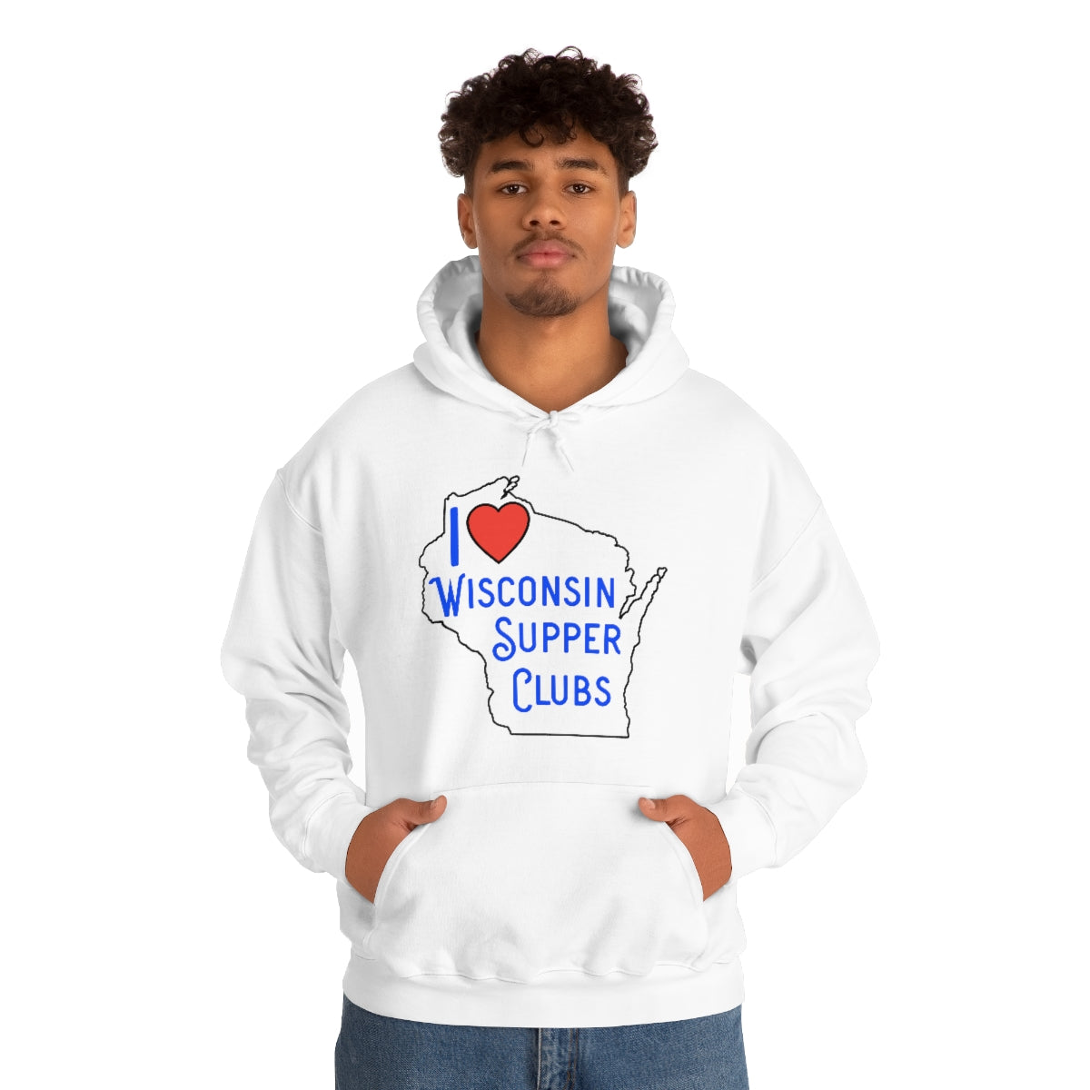 I Love Wisconsin Supper Clubs - Unisex Heavy Blend™ Hooded Sweatshirt