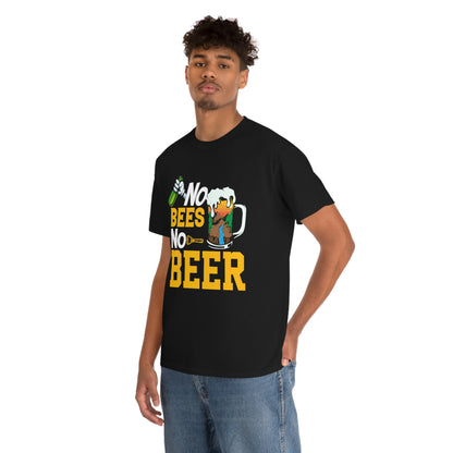 No Bees, No Beer - Unisex Heavy Cotton Tee