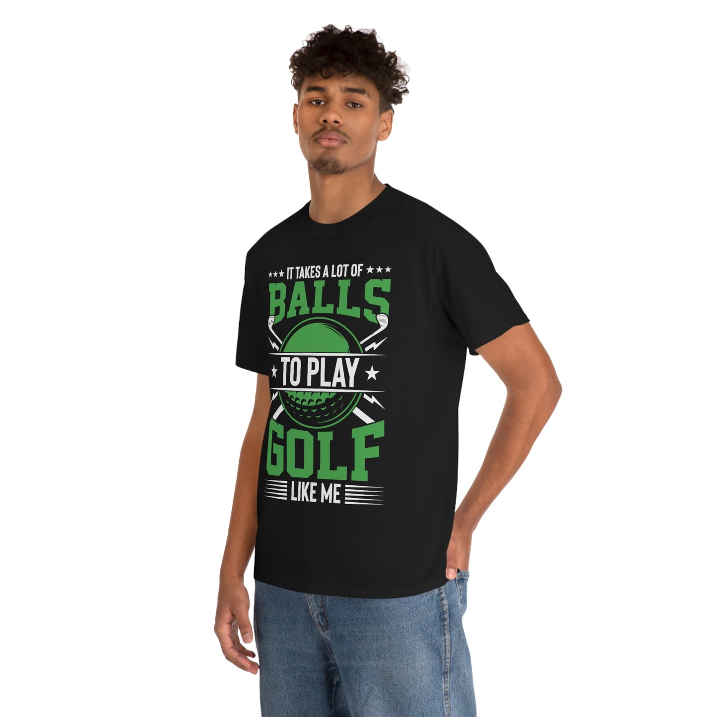 Golf - It Takes A Lot Of Balls - Unisex Heavy Cotton Tee