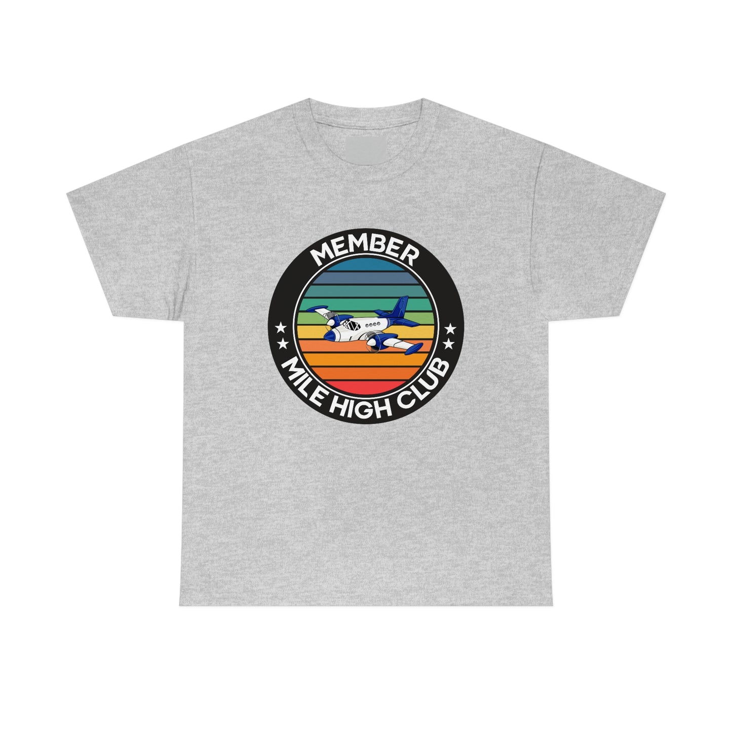 Mile High Club - Member - Circle - Unisex Heavy Cotton Tee