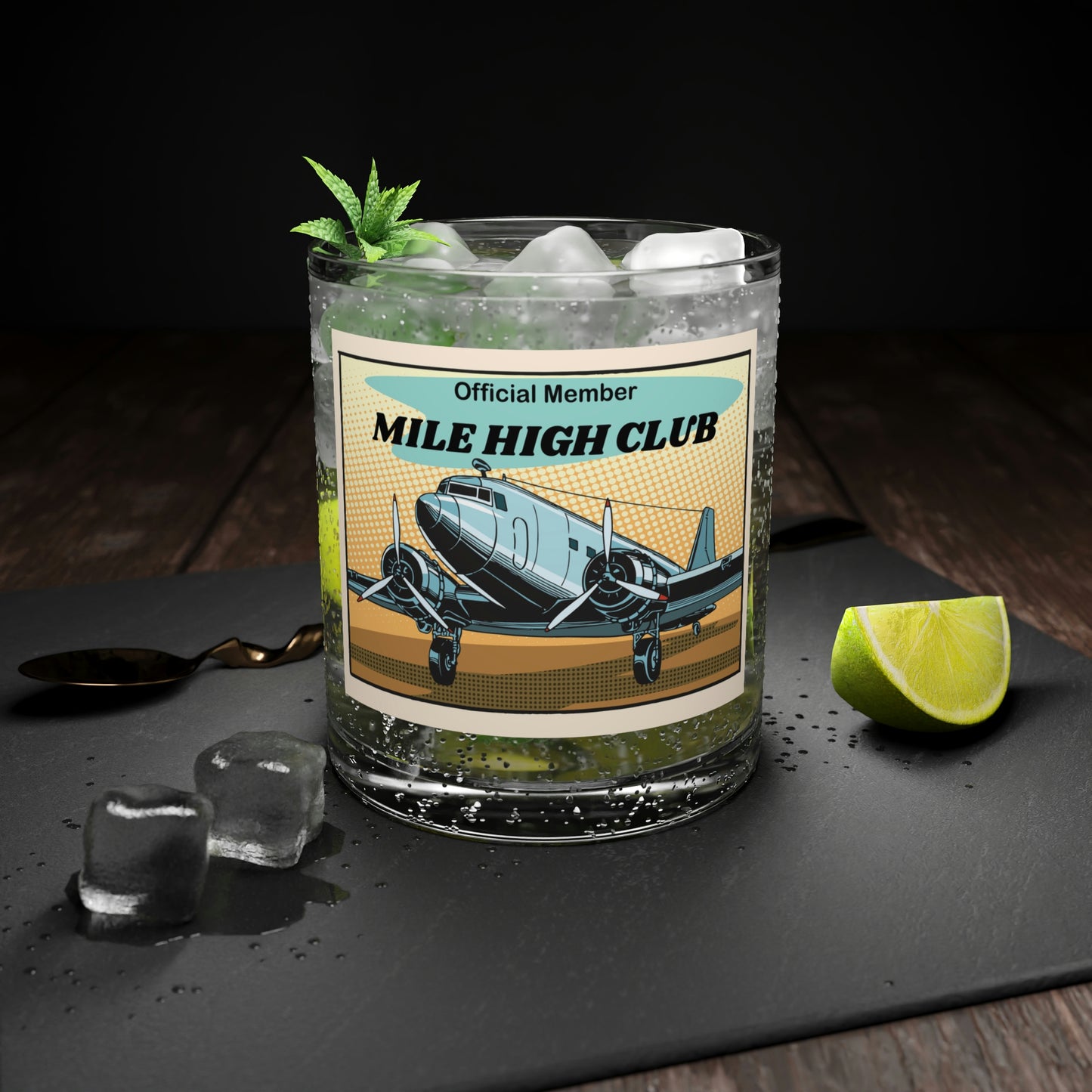 Mile High Club - DC3 - Bar Glass