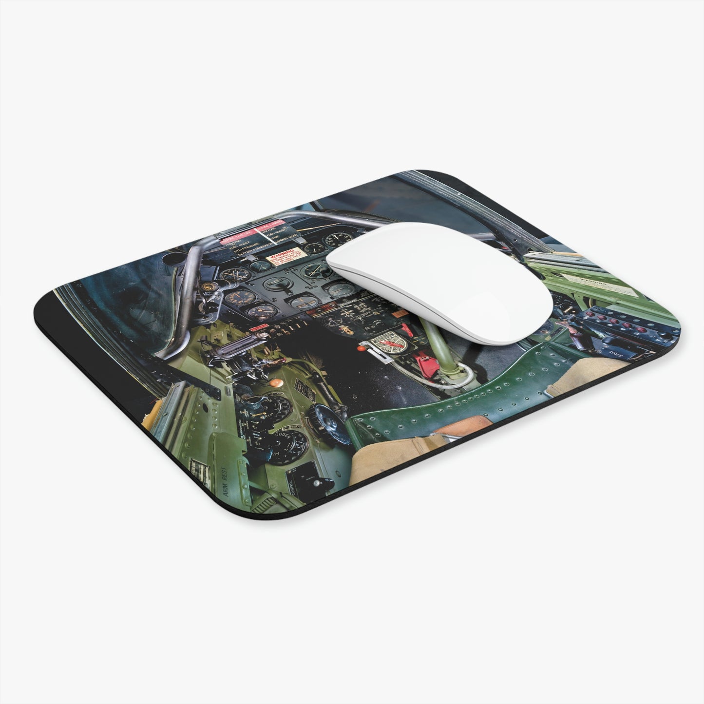 P-51D-30-NA Mustang Cockpit - Mouse Pad (Rectangle)