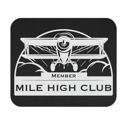 Mile High Club - Biplane - White - Mouse Pad (Rectangle)