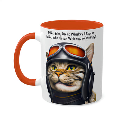 Mike, Echo, Oscar, Whiskey - Pilot - Colorful Mugs, 11oz