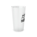 Mile High Club - Biplane - Black - Frosted Pint Glass, 16oz